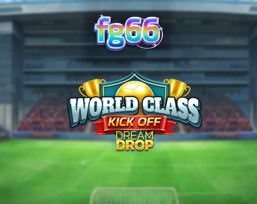 World Class Kick Off Dream Drop স্লট গেমের রেট্রো ফুটবল থিম এবং স্টেডিয়ামের দৃশ্য